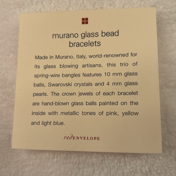Murano Glass Bead Bracelets Red Envelope - Picture 3 of 4